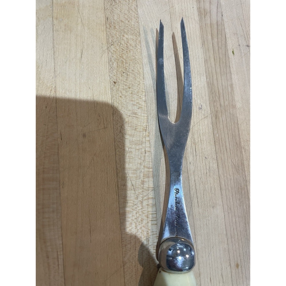 Vintage Stag Handle Carving Fork Meat Carving - Picture 4 of 6